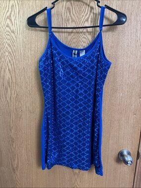 BKE‎ Royal Blue Sequin Tank Top